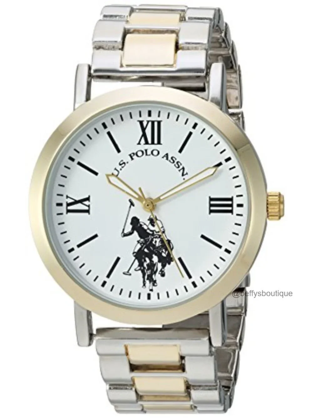 Two Tone Metal Bracelet Watch Analog Quartz 36mm